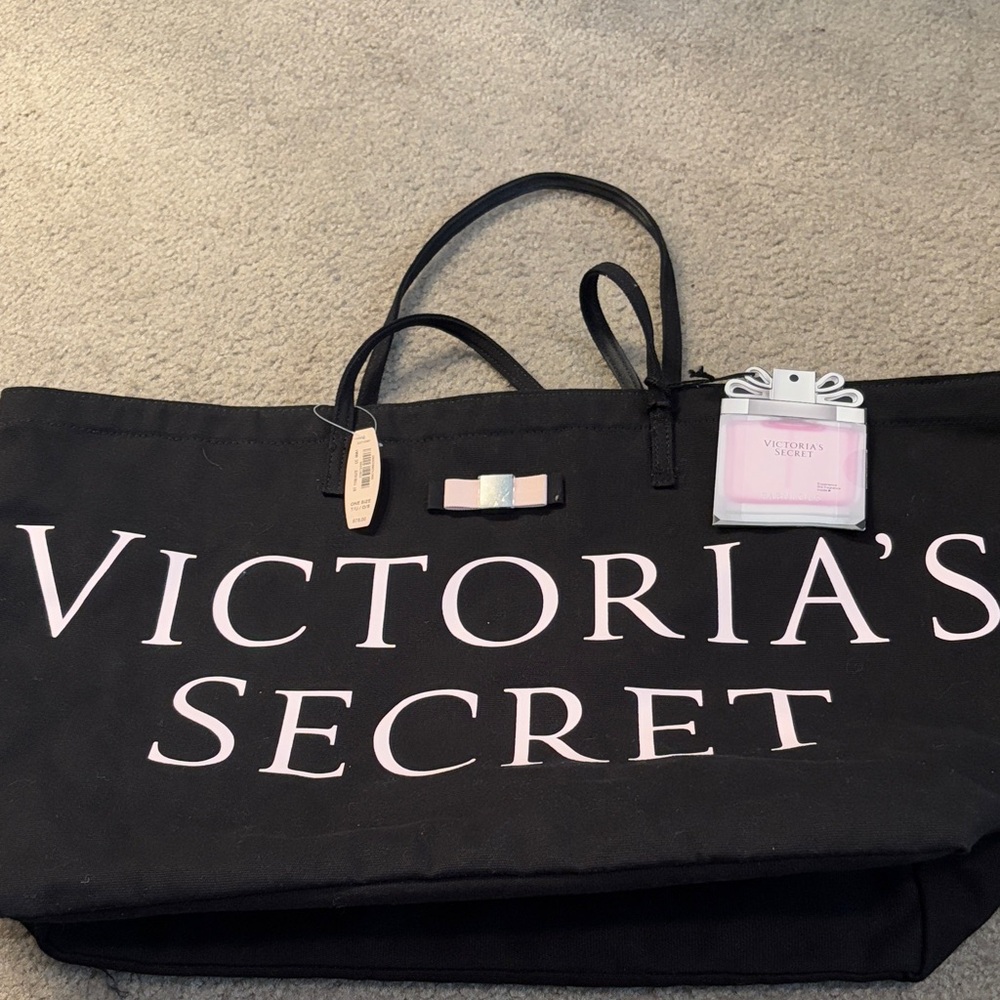 Victoria's Secret Black and Pink Tote